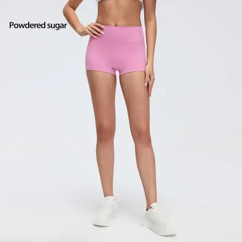 Naked-feel Tight Stretch Yoga Pants Running Training 3-inch Shorts
