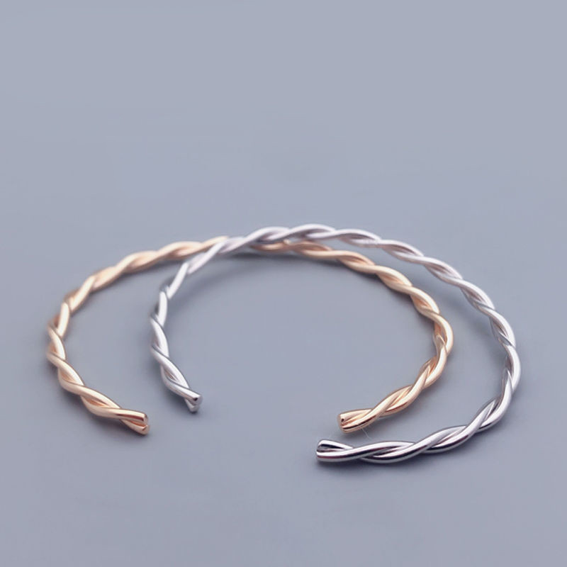 Twisted Rope Bracelet Ring With Simple And Stylish Personality
