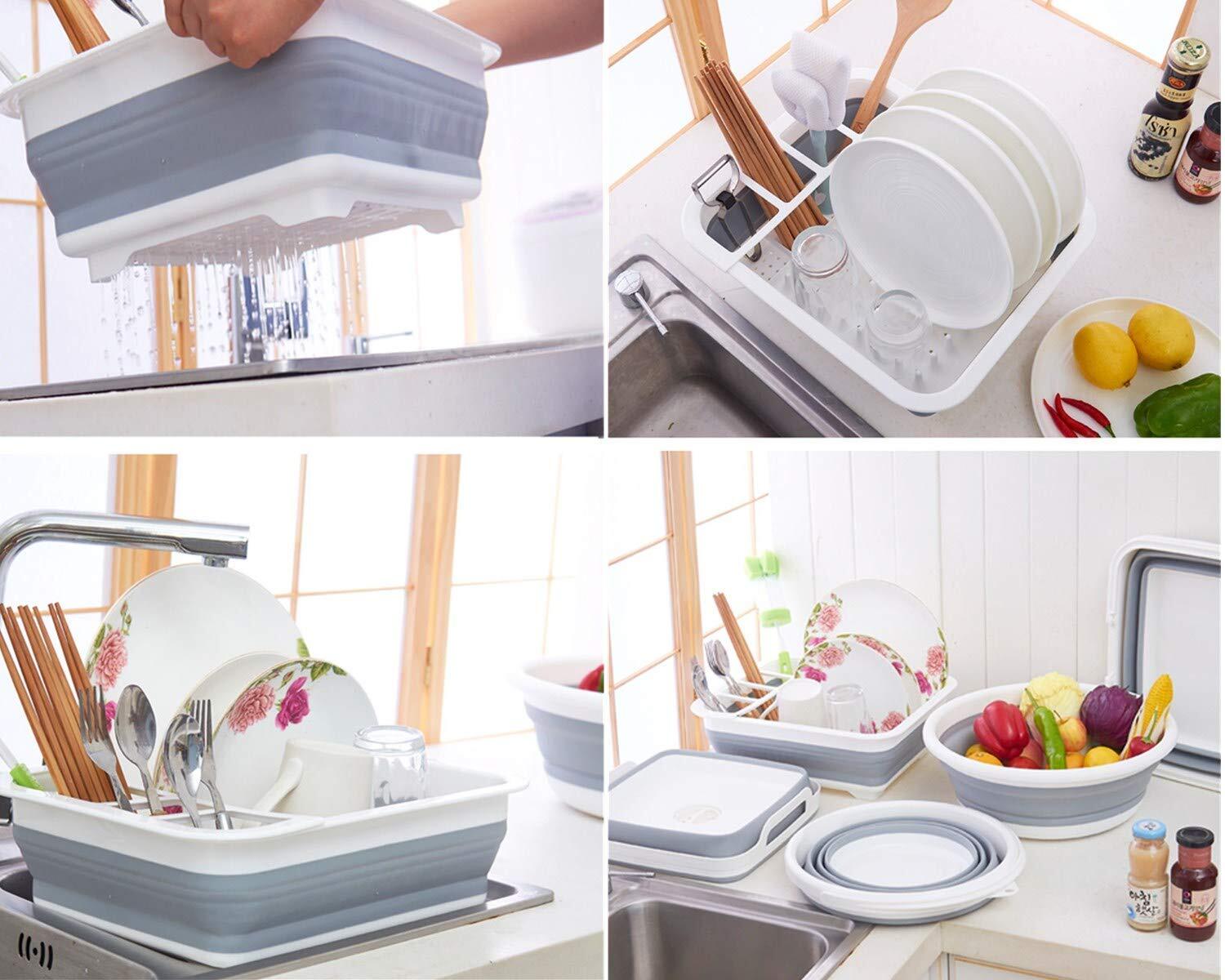 Home Master Collapsible Dish Drainer Small Spaces Camping Caravan 34CM X 28.5CM