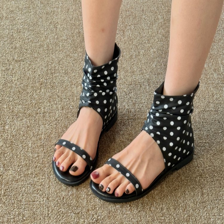 Polka Dot Sandal Boots