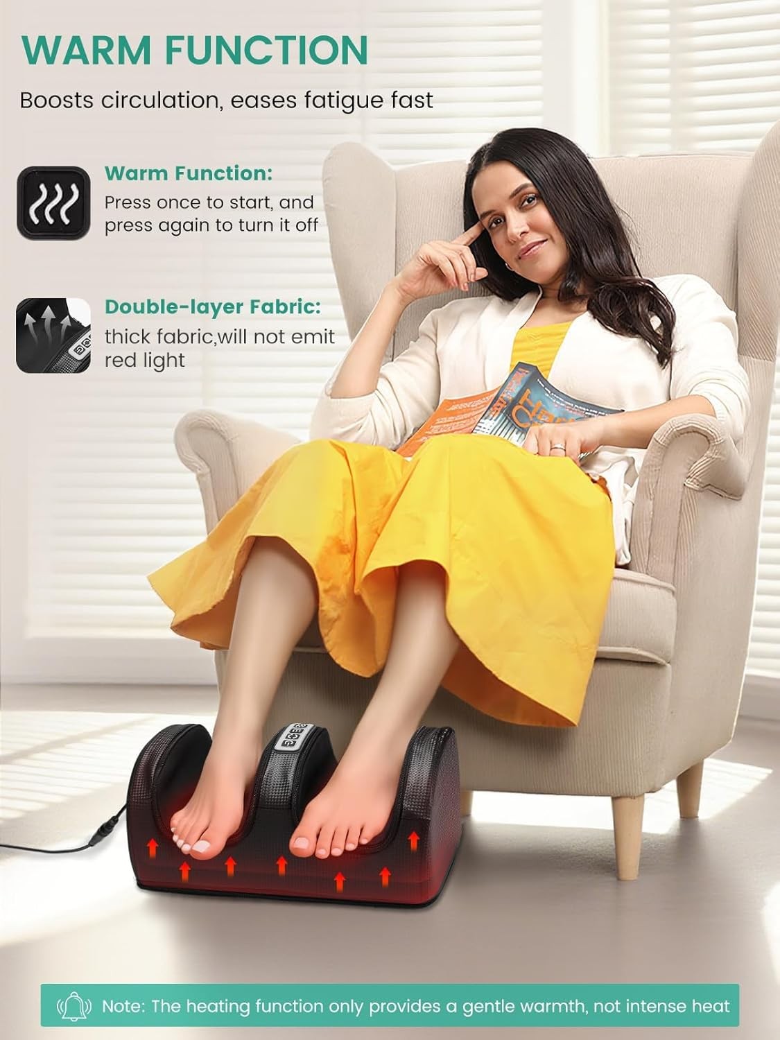 Foot Massager Kneading Pain Relief Feet Leg Vibration Blood Circulation Booster