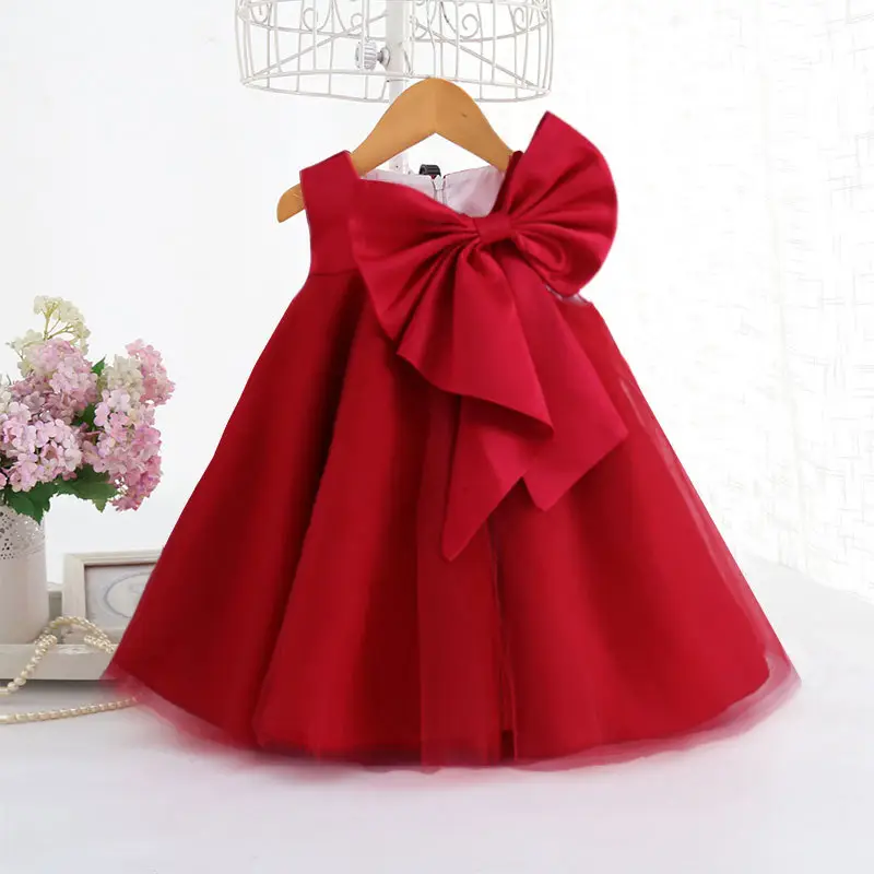 Girls Dress Big Bow Girl Korean Style Baby