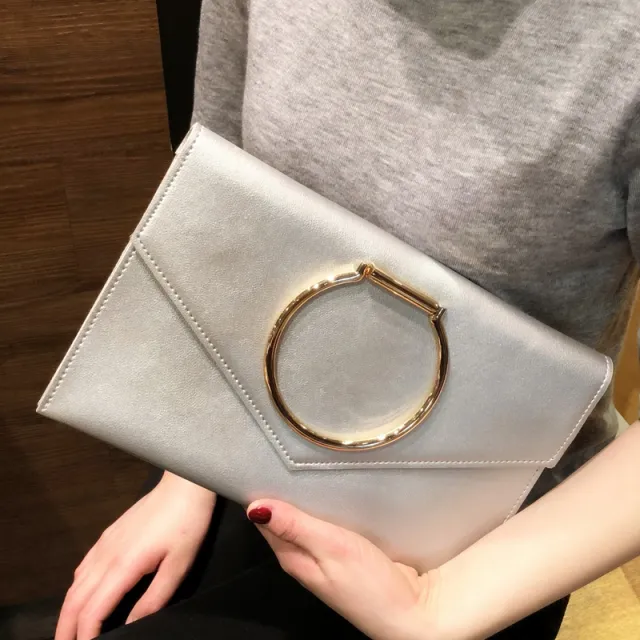Feminine Large Capacity Shoulder Crossbody Clutch Silver - Shop at LoveMi