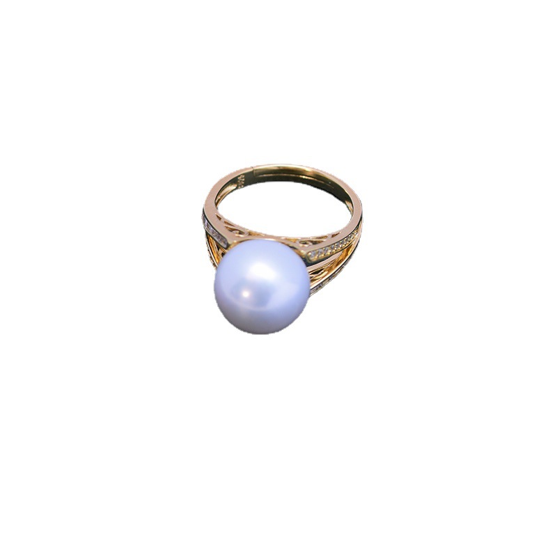 Title 3, Freshwater Pearl Ring 11-12mm White Perfect Cir...