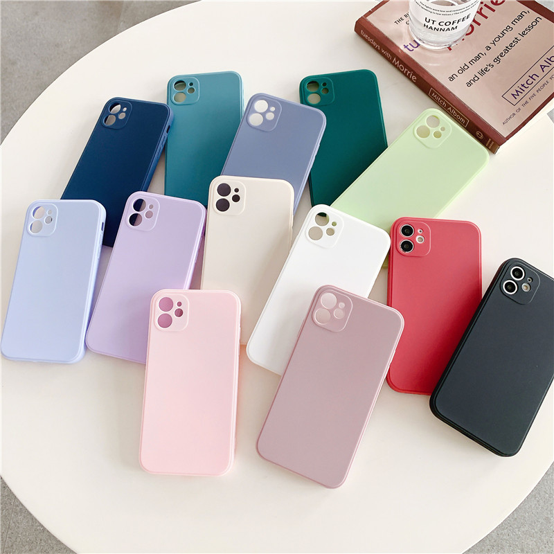 Coque de téléphone liquide Rubik's Cube à bords droits – bleu gris – iPhone 11 Pro Max