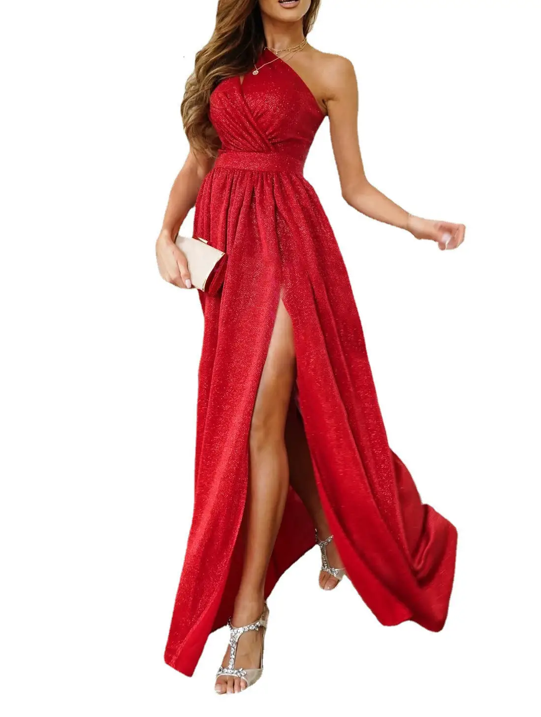 Summer Sleeveless Off-the-shoulder Cutout Halterneck Long Dress
