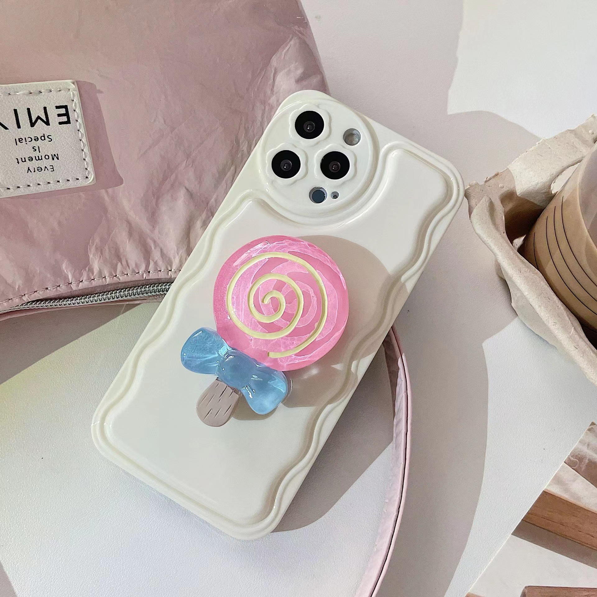 Creative Cute Lollipop Mobile Phone Folding Telescopic Desktop Stand - Image 4
