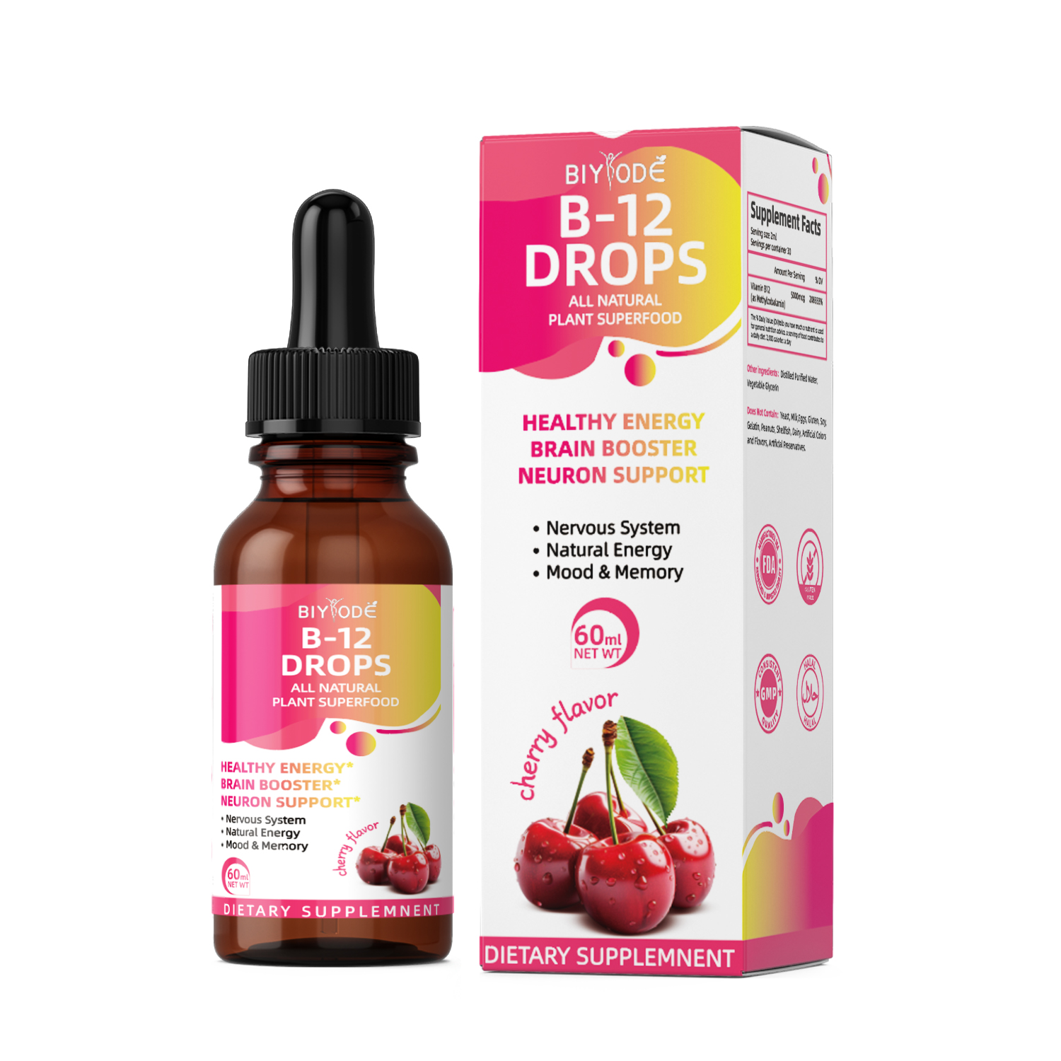 Vitamin B12 Dietary Supplement Liquid Energy Booster Drops For Optimal Support Customized - Shop at LoveMi
