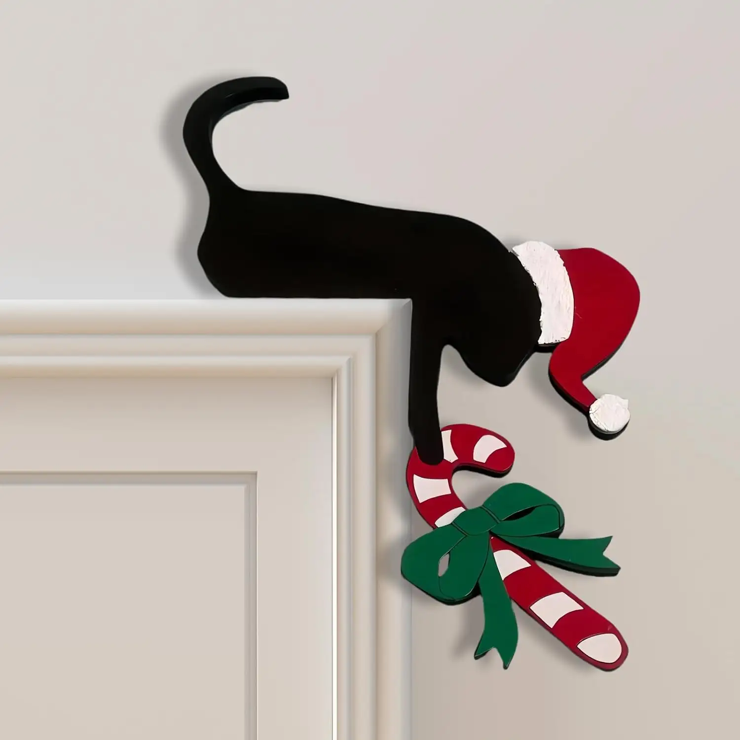 Christmas Door Topper, Funny Snowman Santa Claus