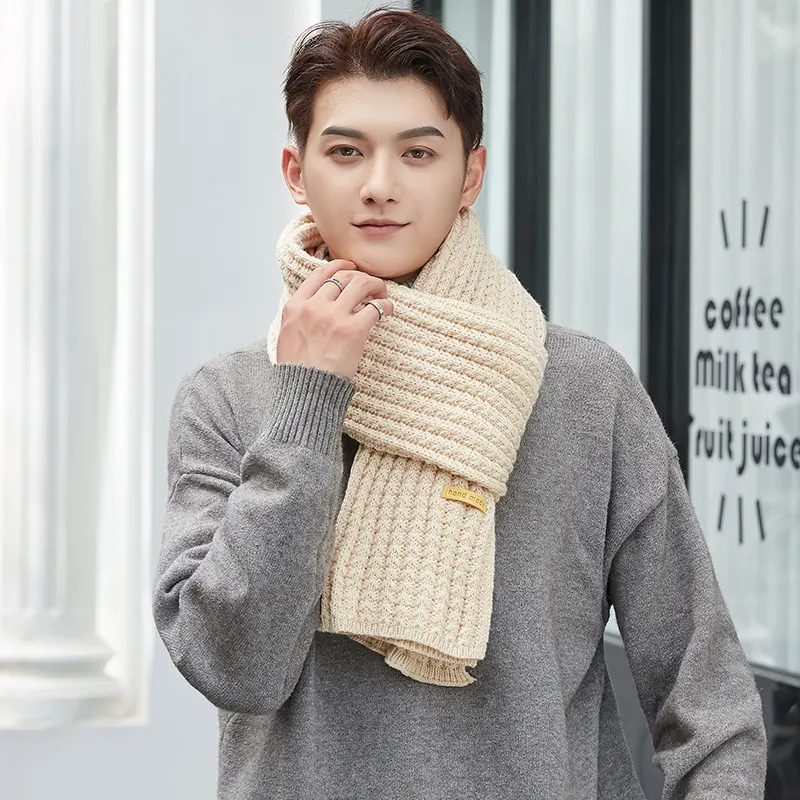 Men's and Women's Solid Colour Woollen Long Warm Knitted