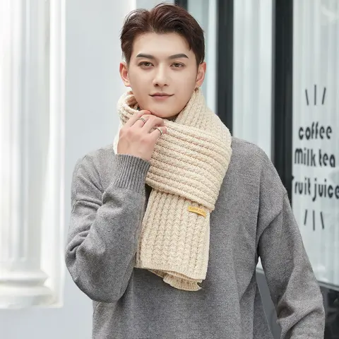 Men's and Women's Solid Colour Woollen Long Warm Knitted