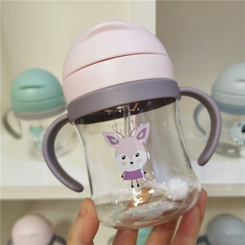 Cartoon Infant Graduated Straw Water Cup