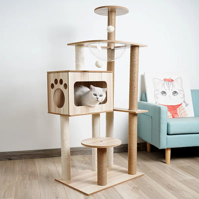 Cat Crawl Nest Scratching Board Tree Supplies Pet Toy