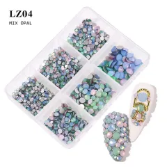 Nail Art Flat Rhinestone Set Mixed Color Rhinestones - Lz04 - View 1