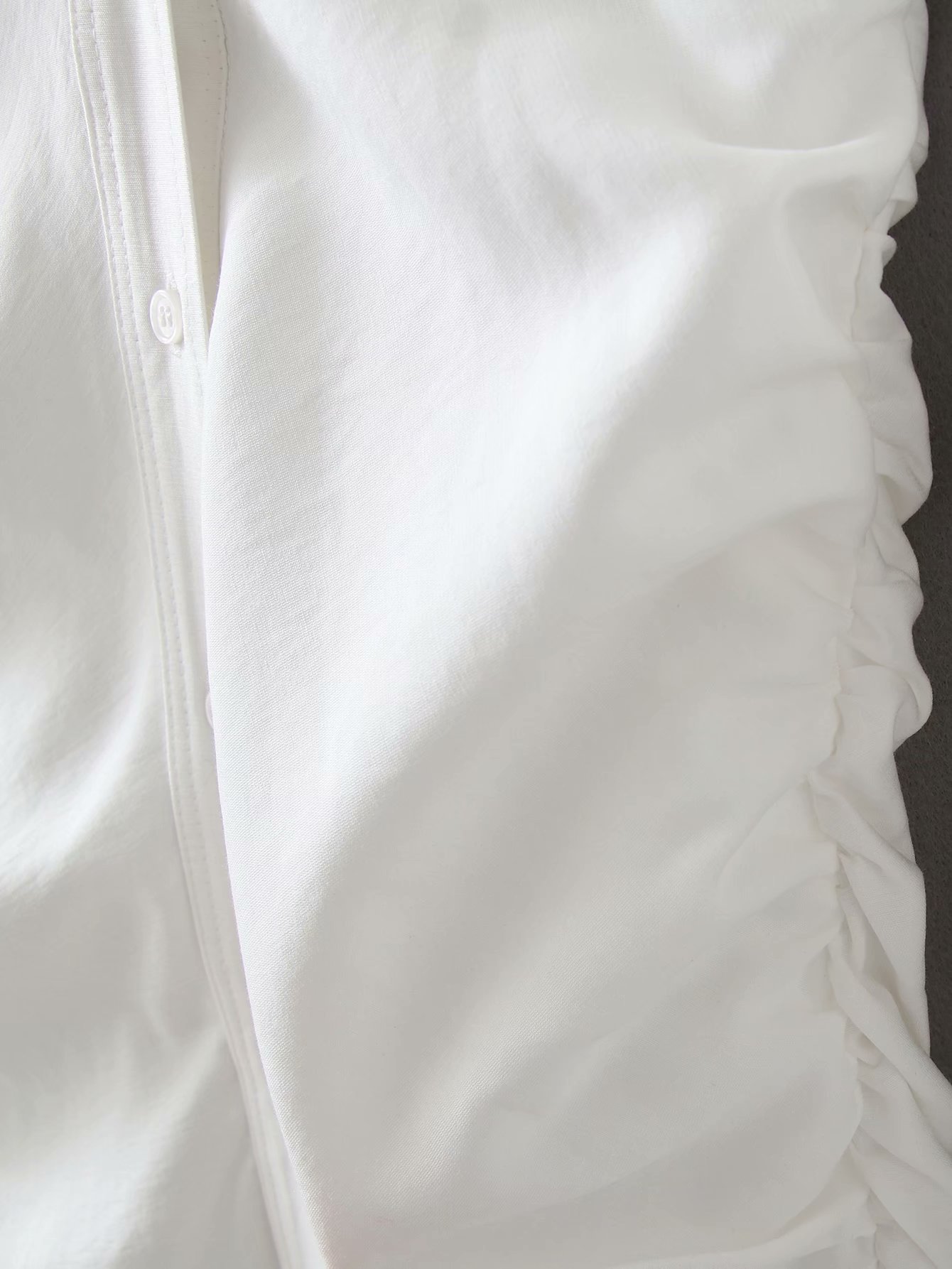 Long Sleeve Hollowed-out Shirt-style Dress