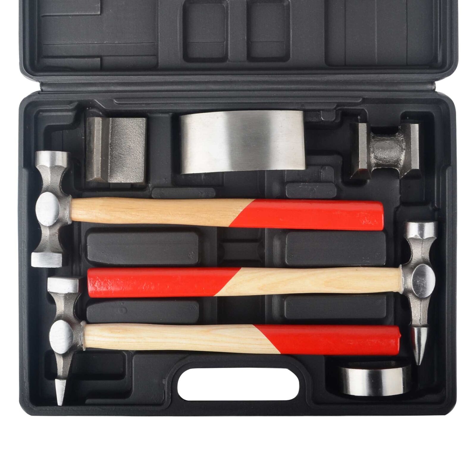 7PC CAR DENT AUTO BODY PANEL REPAIR TOOL KIT HANDLES BEATING DOLLIE HAMMERS SET — image 6