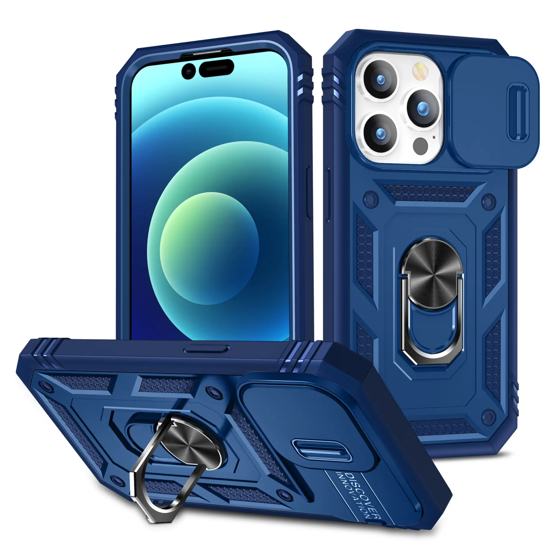 Fashion Simple Push Window Three In One Phone Case
