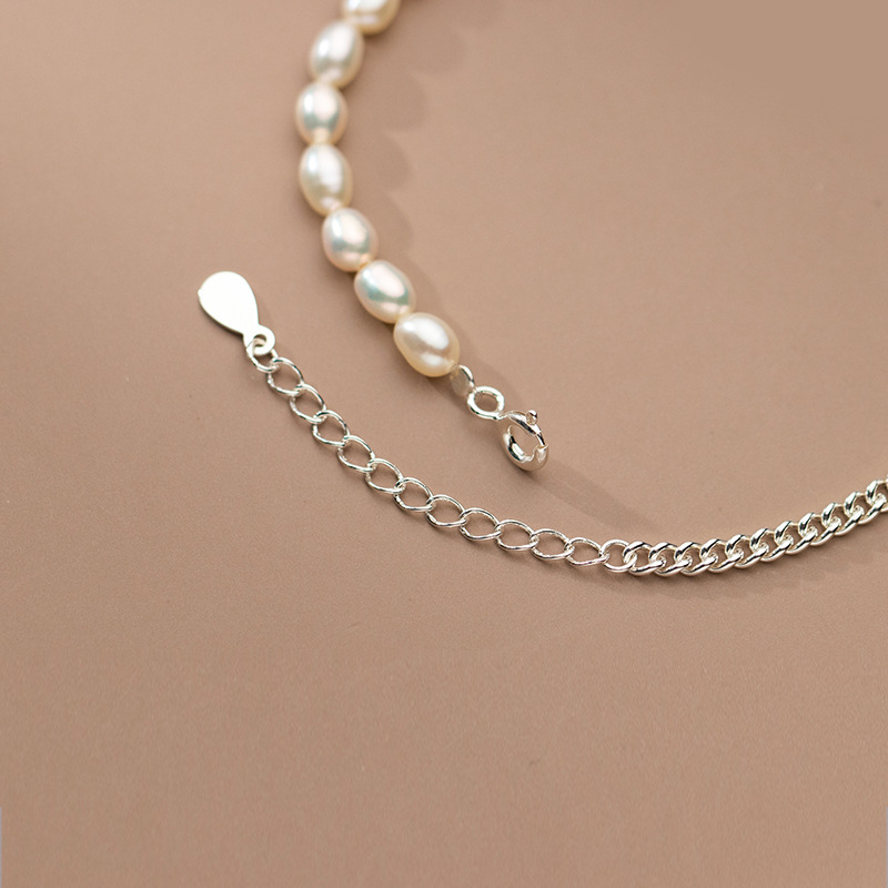 Title 5, Zilveren Love Pearl Ketting Armband Hartvorm Si...