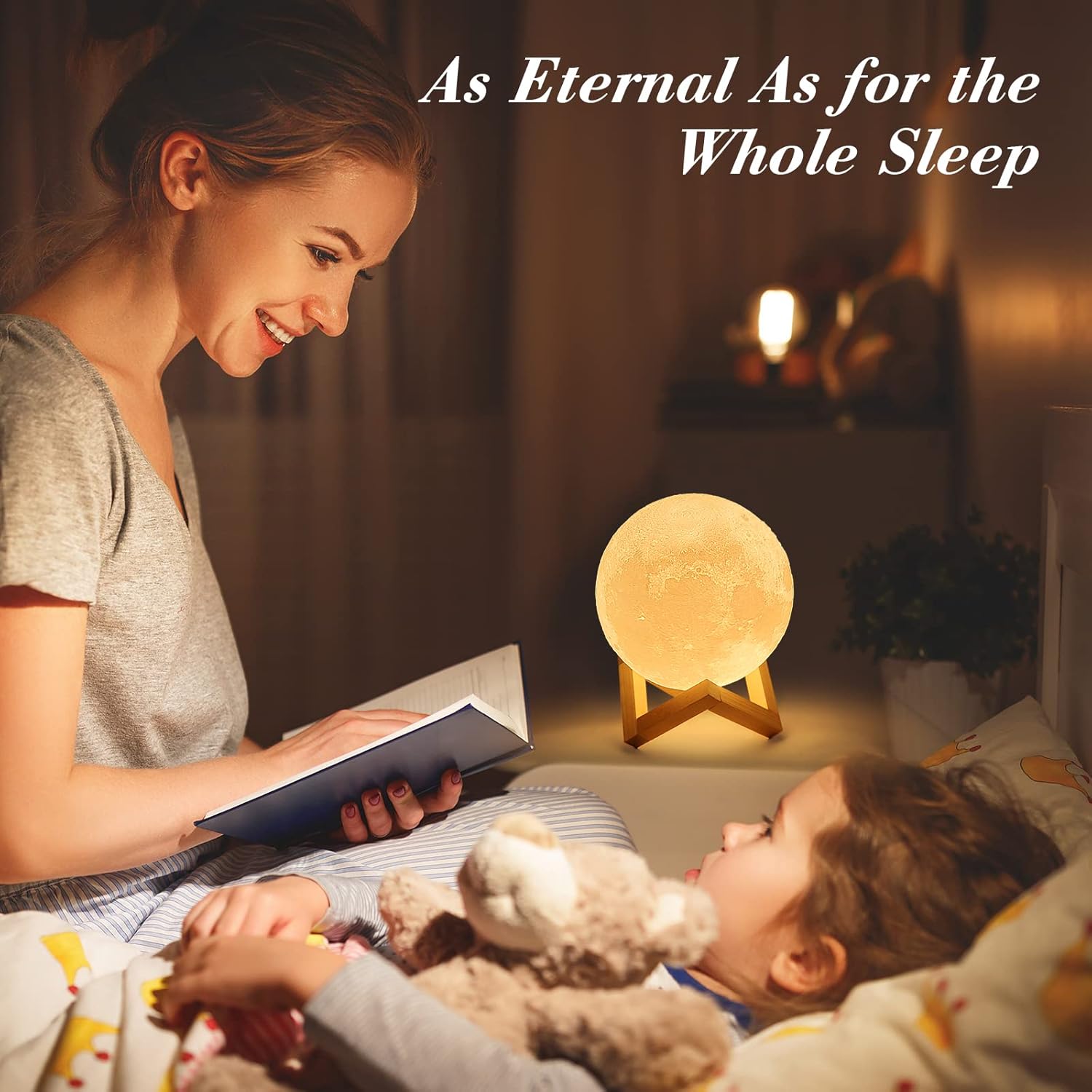 16-Color Lamp With Stand And Remote, Moon Lamp, LED Night Light With Dock, Creative Moon Light Uniq — foto 7