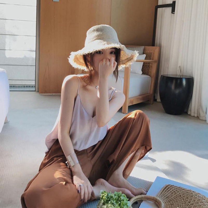 Large Brim Breathable Straw Hat Summer Sunshade