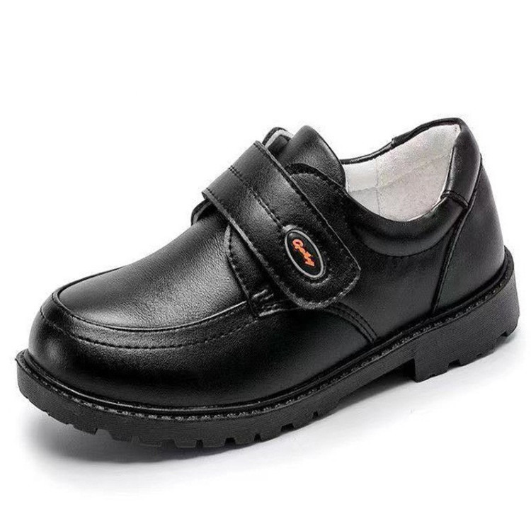 Boys Black Leather Toe Top Layer Cowhide British Soft Sole — foto 2