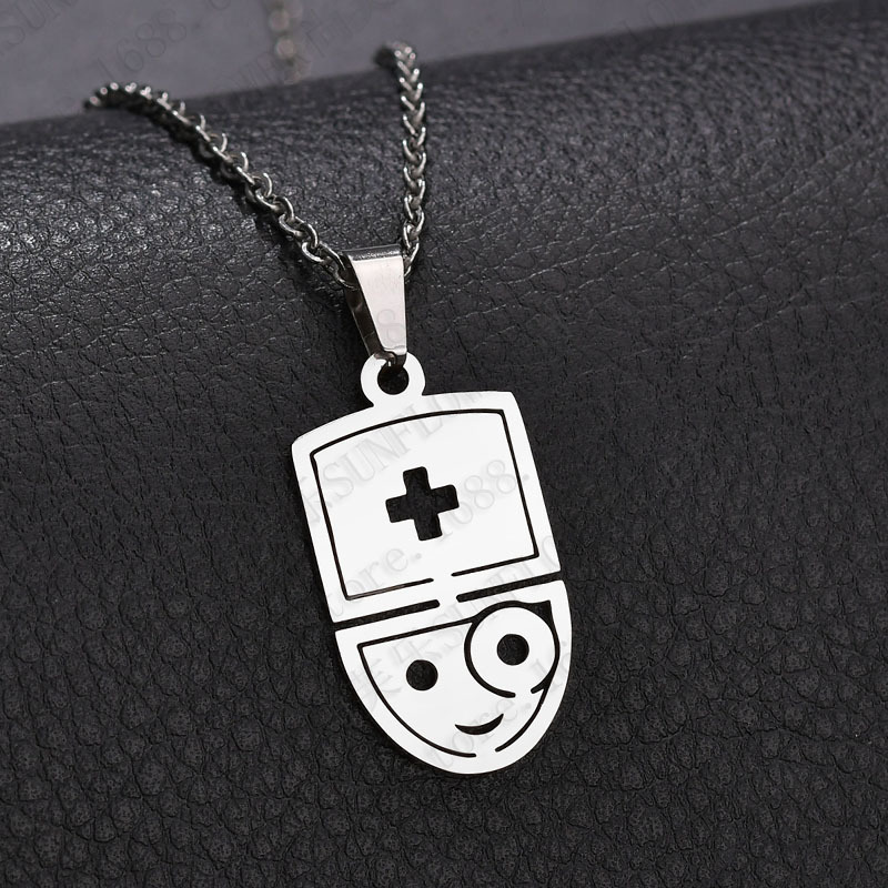 Simple Cartoon Glossy Hollow Necklace