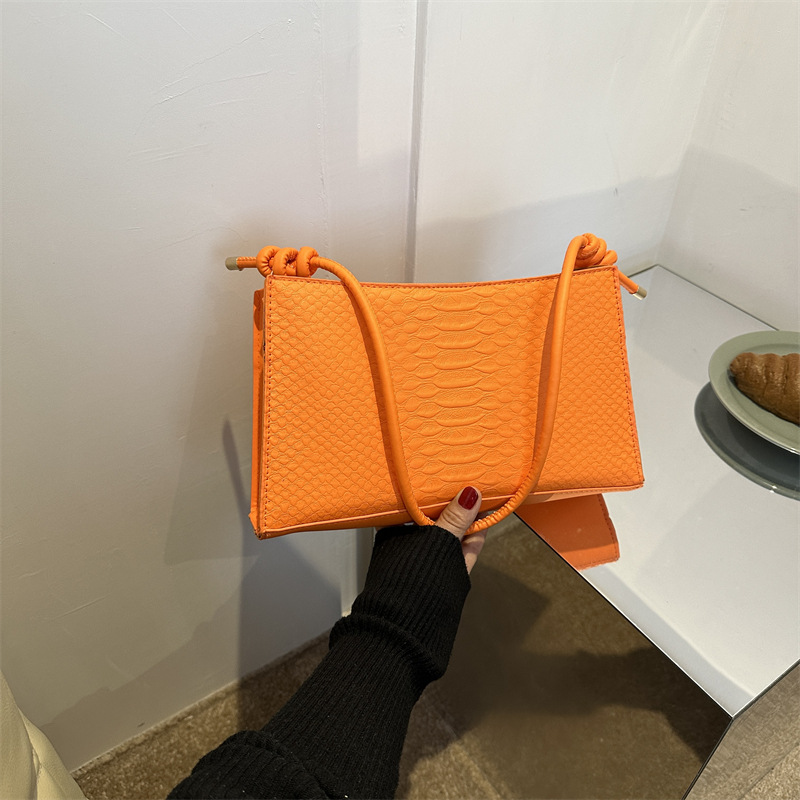 Новая модная простая портативная сумка-багет на одно плечо