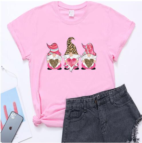 Title 4, Three Dwarfs Holding Love Print Ladies Short Sl...