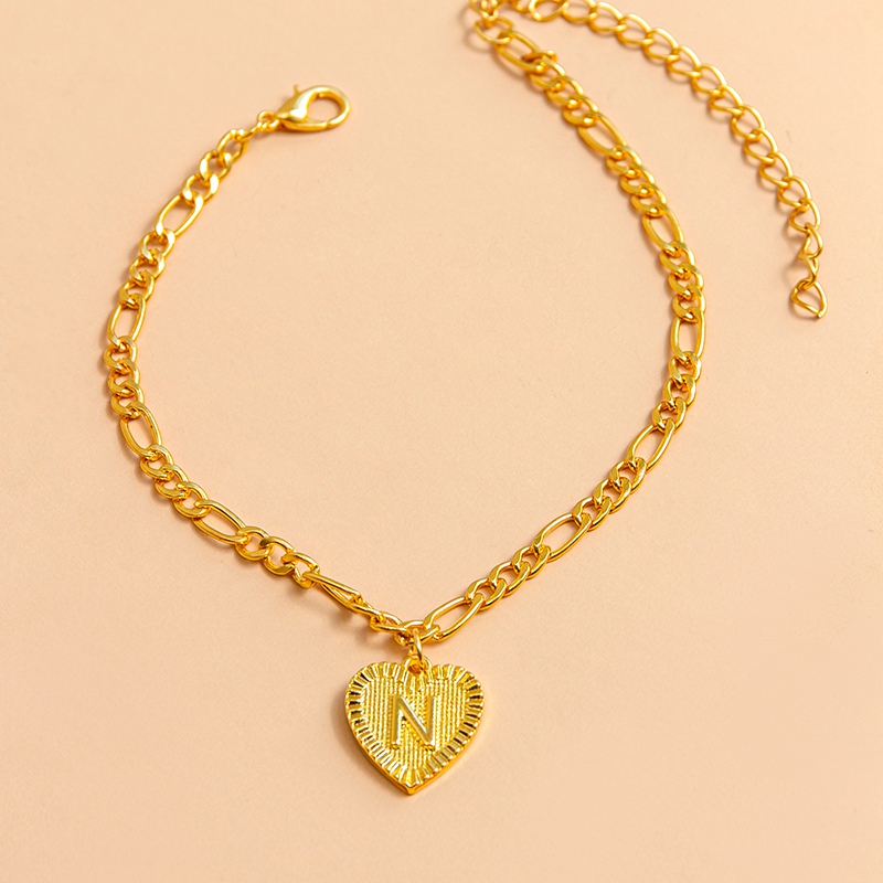 … Color Heart Pendant Foot Bracelets Women