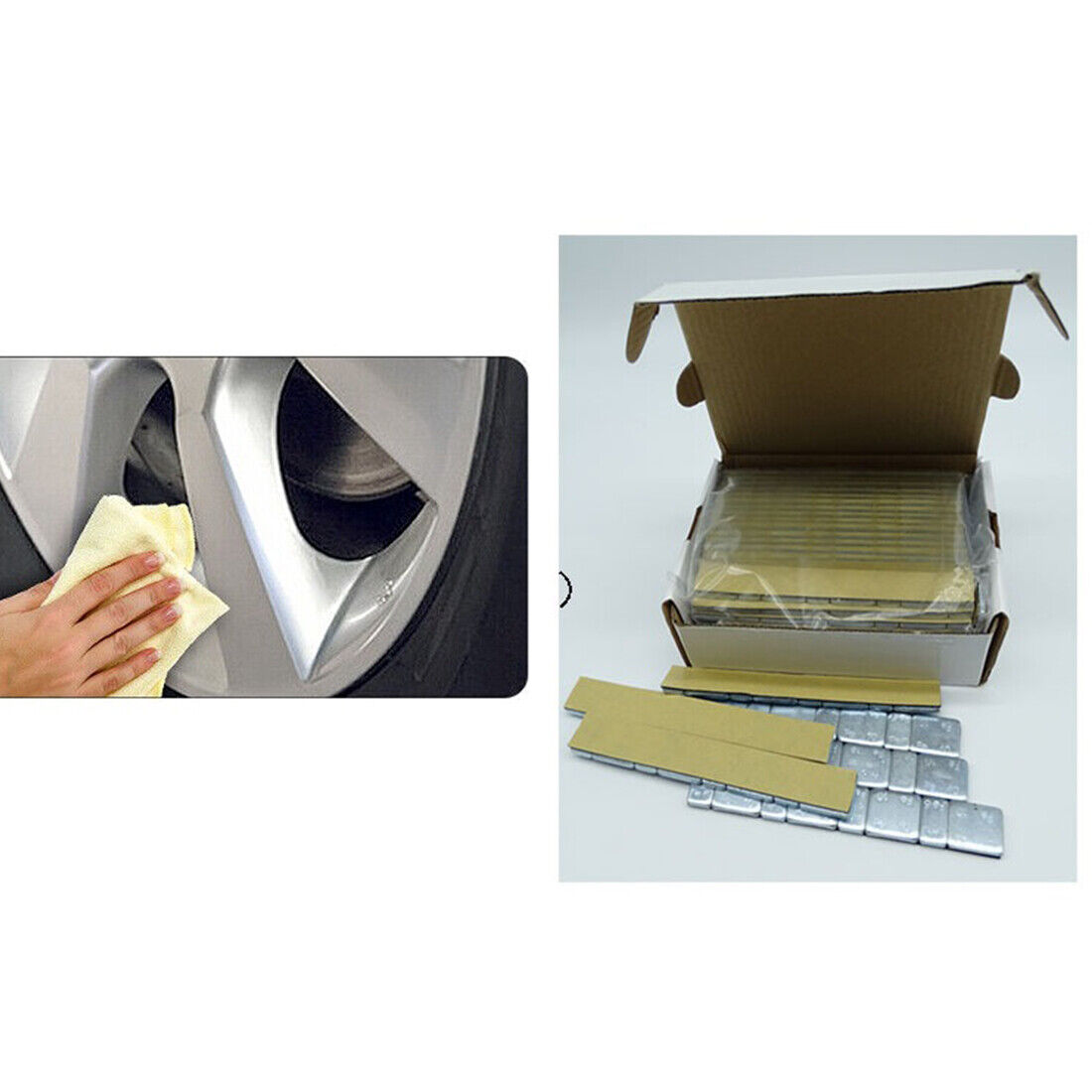 10 0pcs Adhesive Lead Free 60G Strips Stick On Wheel Balance Weights — image 9