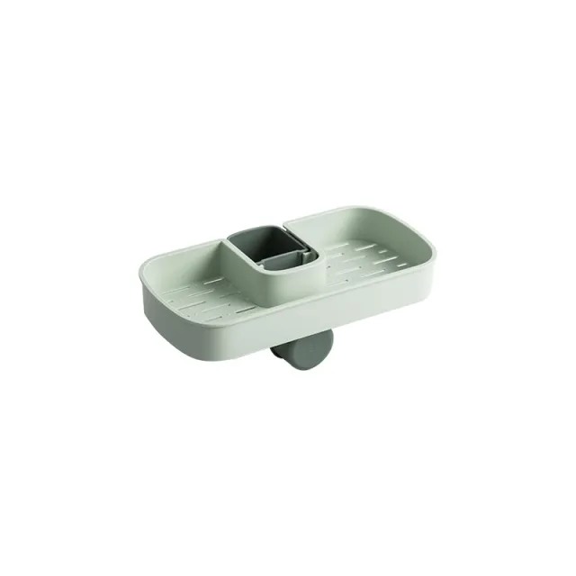 Sink Shelf Soap Sponge Drain Rack Storage Basket Bag Faucet Holder Adjustable Bathroom Holder Sink Kitchen Accessories Green - Shop at LoveMi