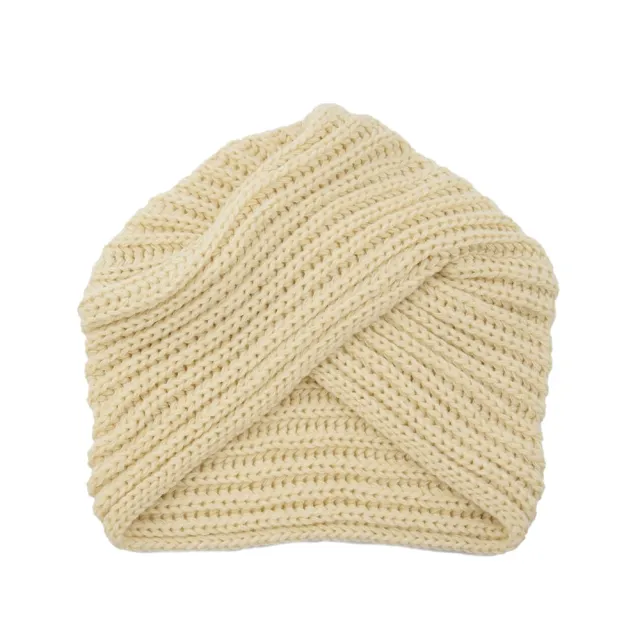 Fashion Woolen Knit Hat With Crossover Pullover Beige - Shop at LoveMi