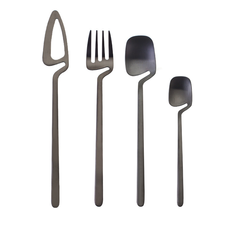 Title 2, Stainless steel tableware spoon, simple persona...