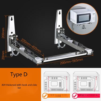 Title 1, Microwave oven rack wall-mounted bracket