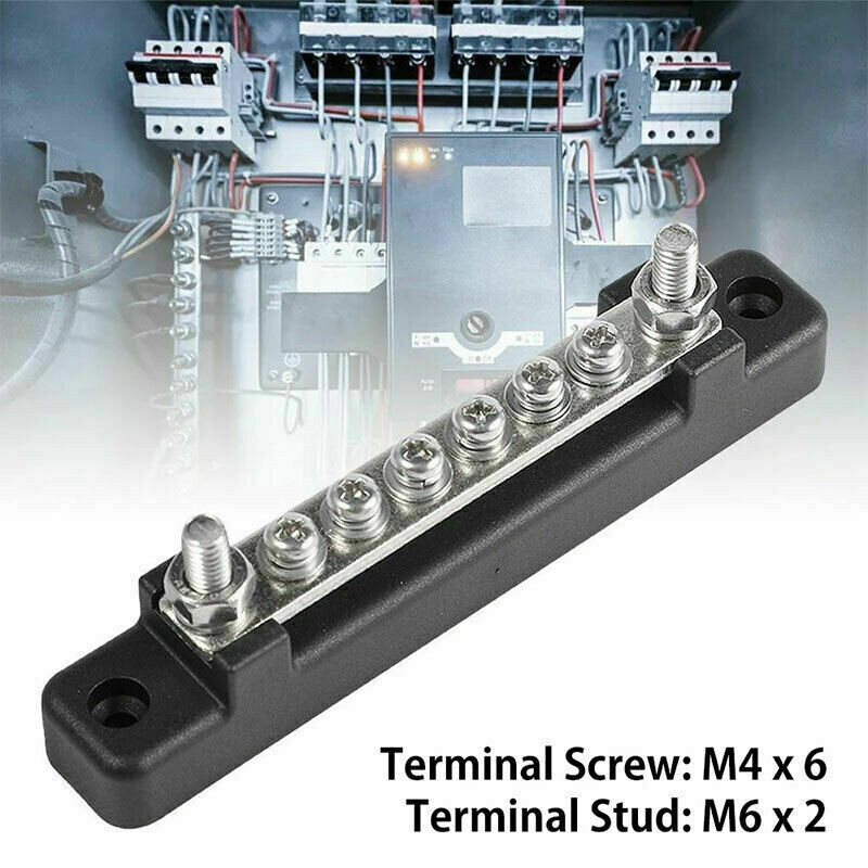 12V Distribution Bus Bar Auto Boat Marine Power 6 Way Terminal Block — image 2