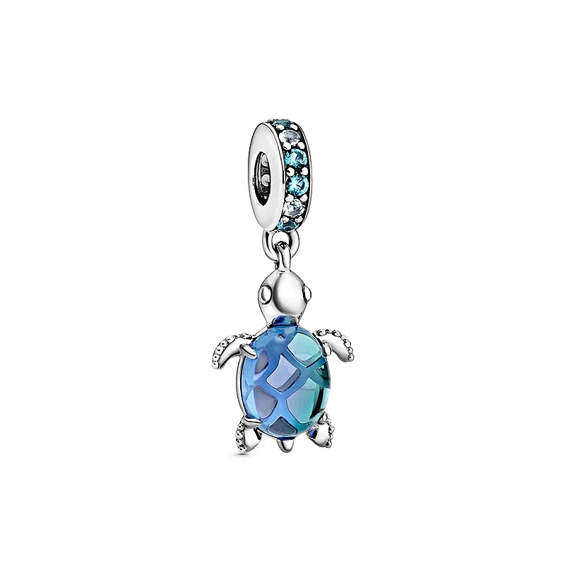 Small turtle Murano glass turtle charm