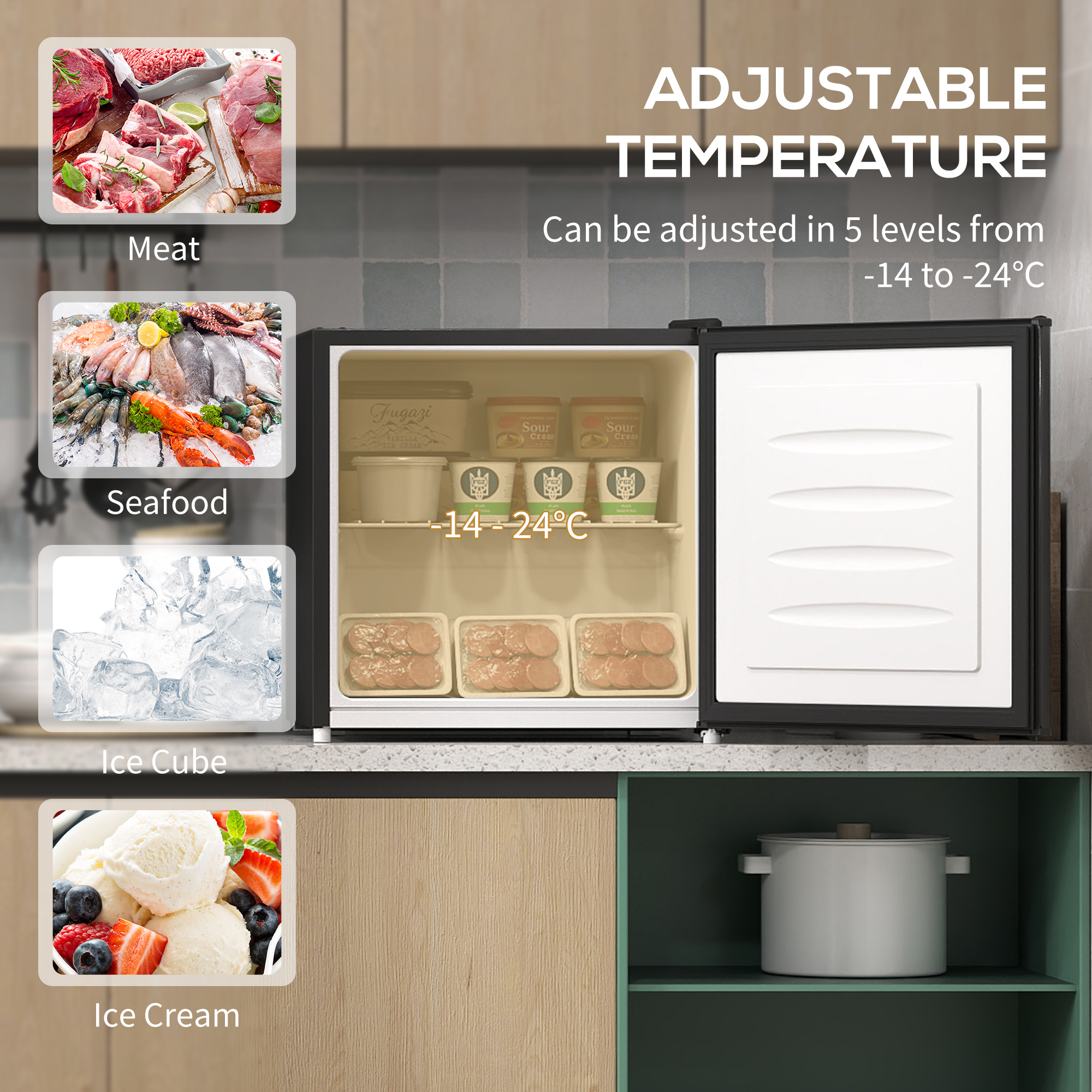 35 Liter Mini Freezer - Black — image 5