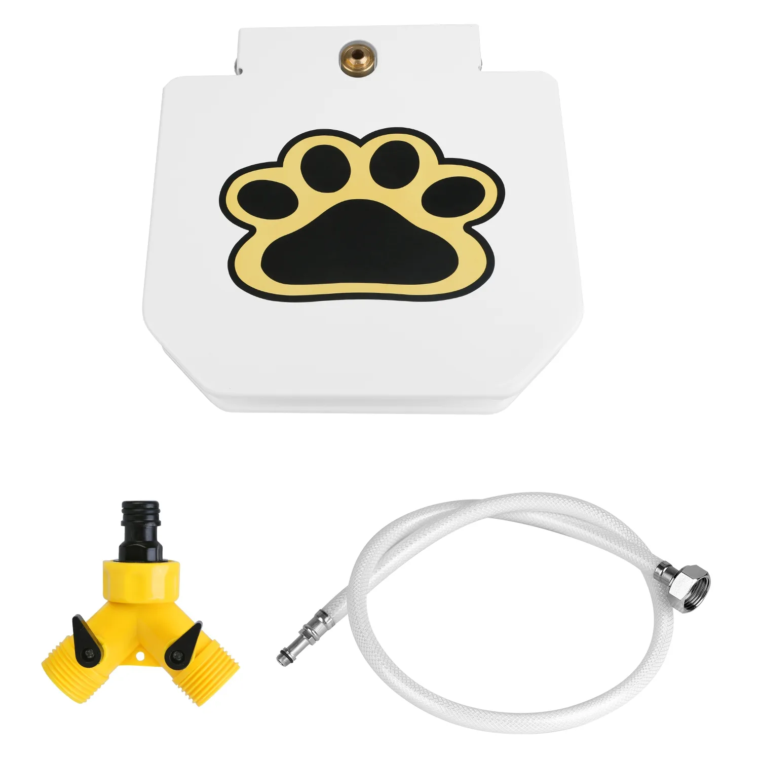 Dog Water Fountain Outdoor Pet Dispenser Step-on