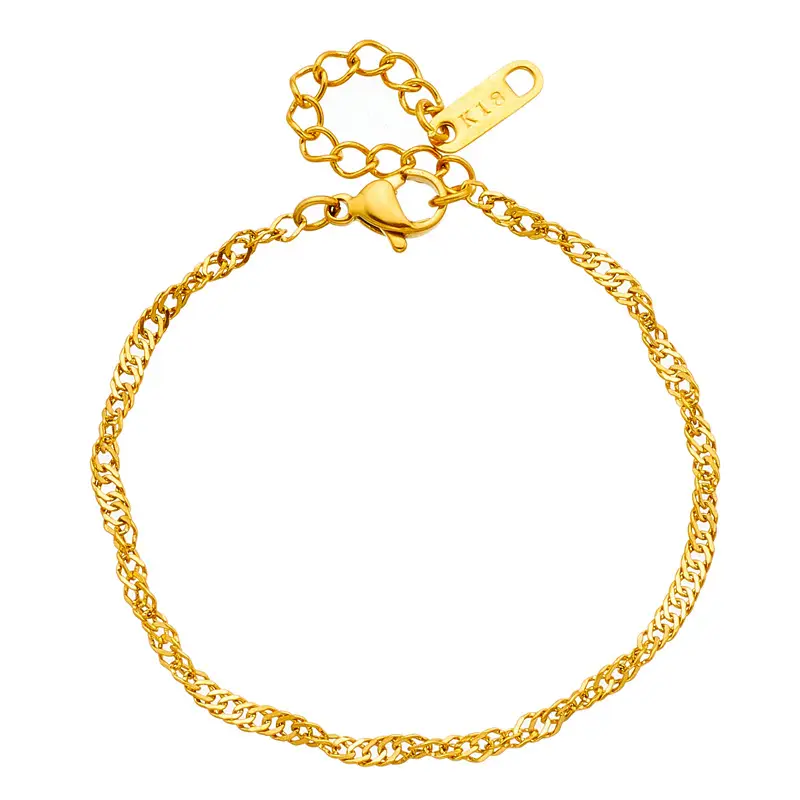European And American Water Wave Chain Titanium Steel