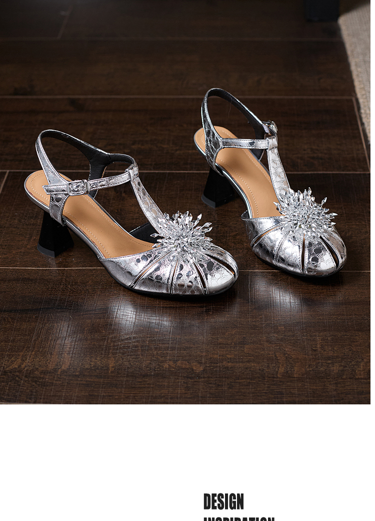 Women's Mary Jane Heels Silver Lifestyle - Sarah Express