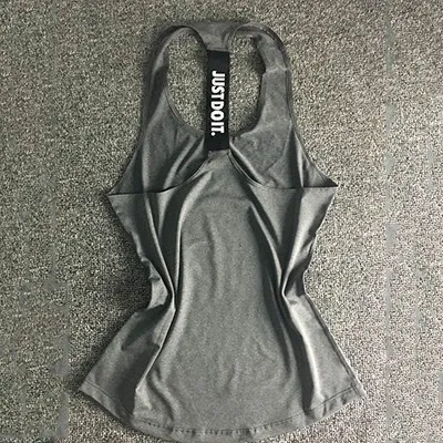 Women Running Sport Vest Yoga Top Gym Clothing T Shirt Silver - Shop at LoveMi