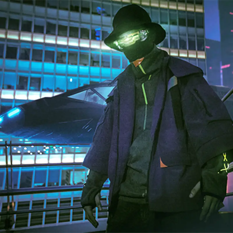 Punk Hooded Hoodie Urban Functional Robe Jacket