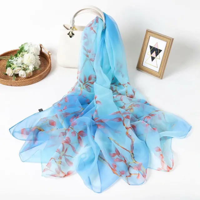 Yourou Yarn Silk Scarf Female Korean Version All match Photo Color D - Shop at LoveMi
