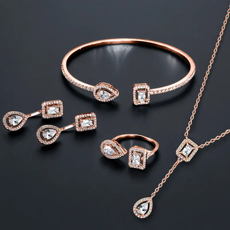 Asymmetric Zircon Ring Temperament Fashion Simple And Adjustable