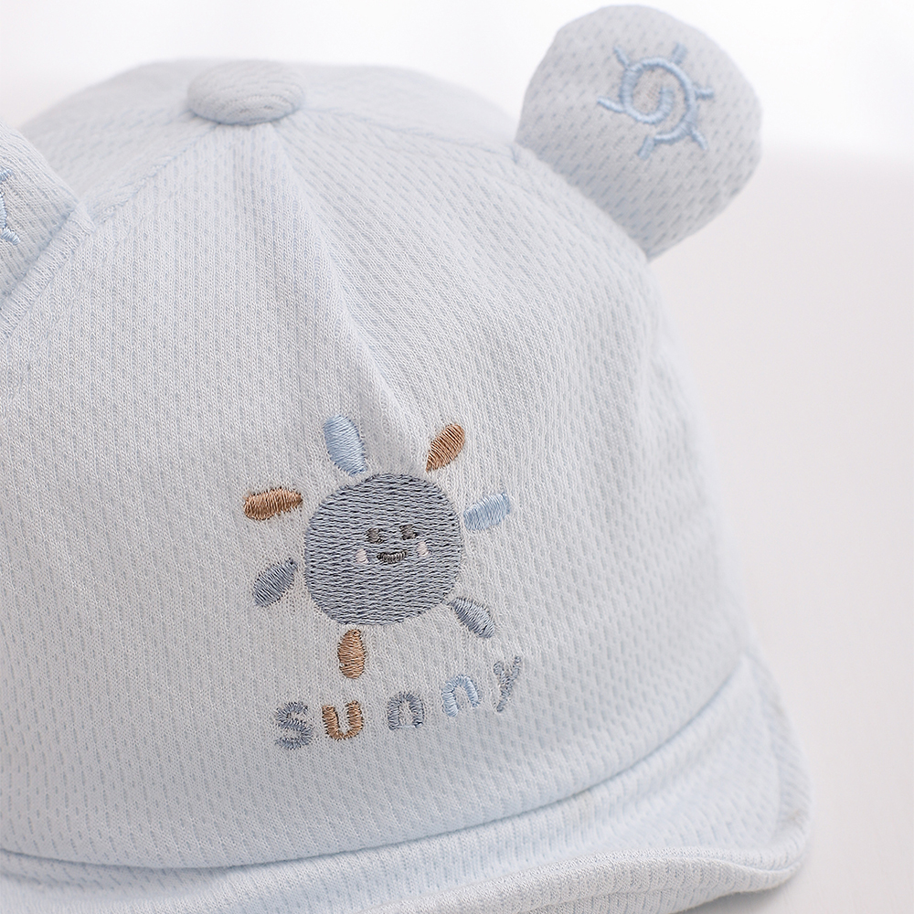 Summer Baby Mesh Breathable Sunshade Soft Brimmed Hat With Embroidered Small Sun And Three-dimensional Ears Baby Baseball Cap 4