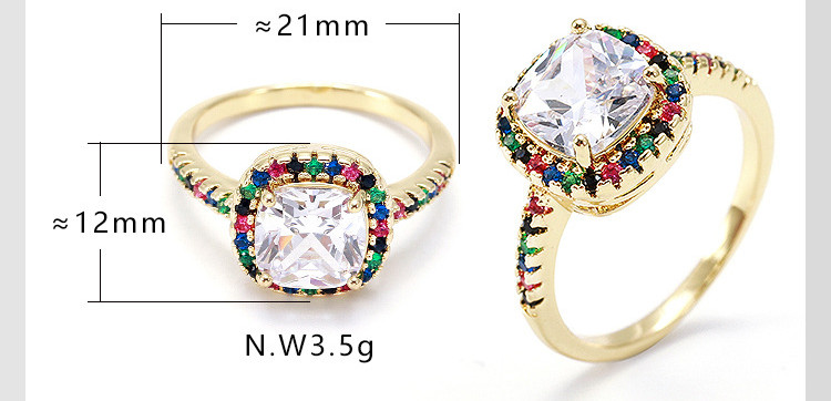 Accessories Gorgeous Mixed Color Zircon Ring Women