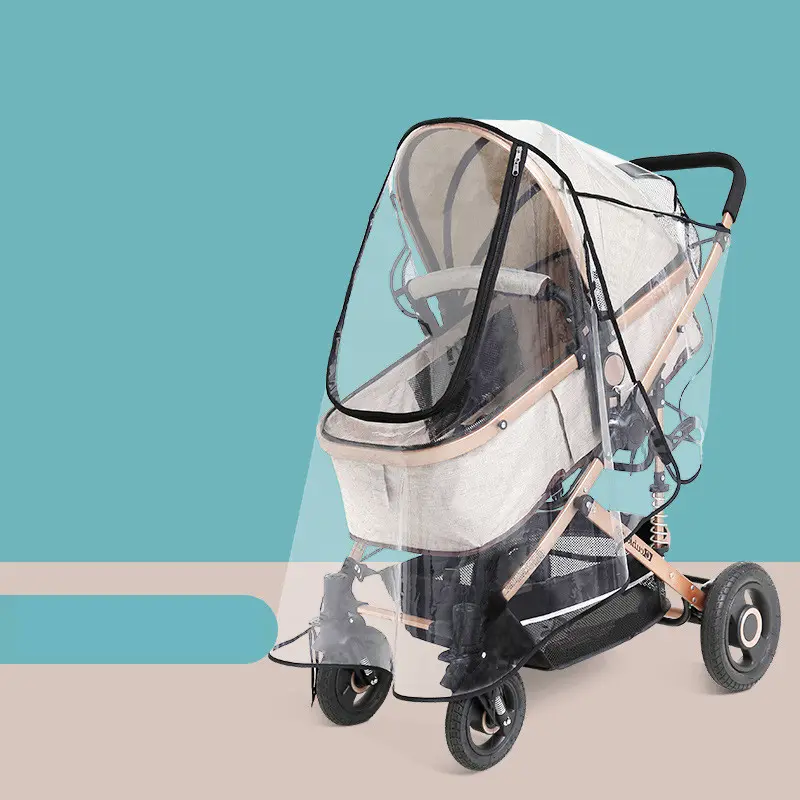 Baby Stroller Transparent Raincoat Windshield for All Seasons
