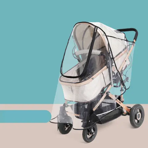 Baby Stroller Transparent Raincoat Windshield for All Seasons
