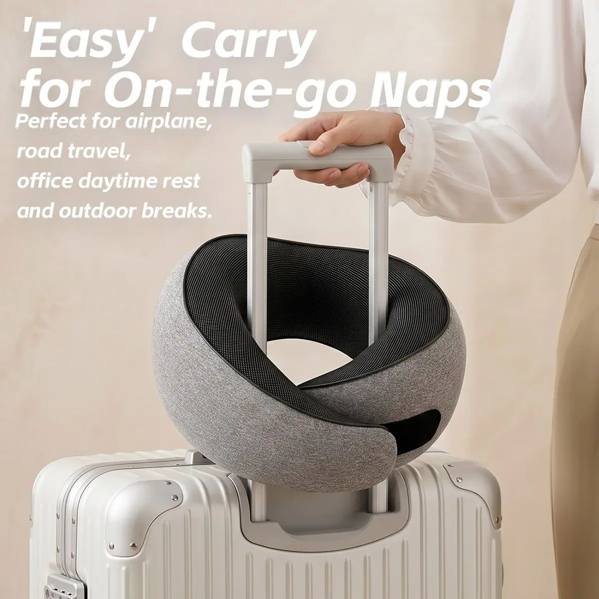 Coussin de voyage à mémoire de forme U avec housse détachable 11