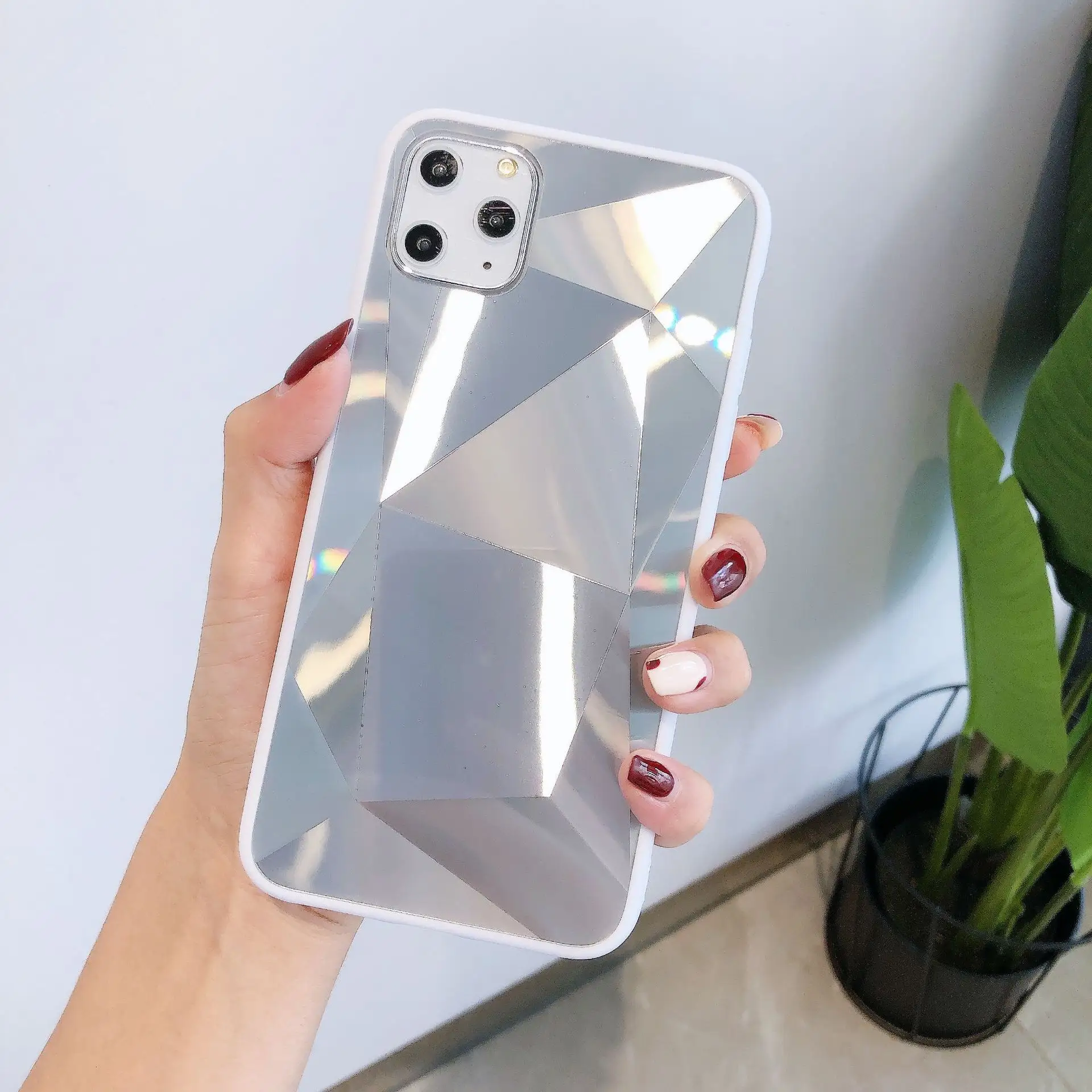 Fashion Diamond Pattern Jelly Rhombus Phone Case